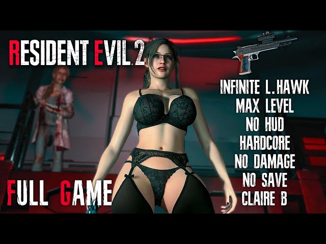 Resident Evil 2 Remake Hardcore Gameplay (No HUD, No Damage, No Save) Claire B + Sexy Secretary Mod