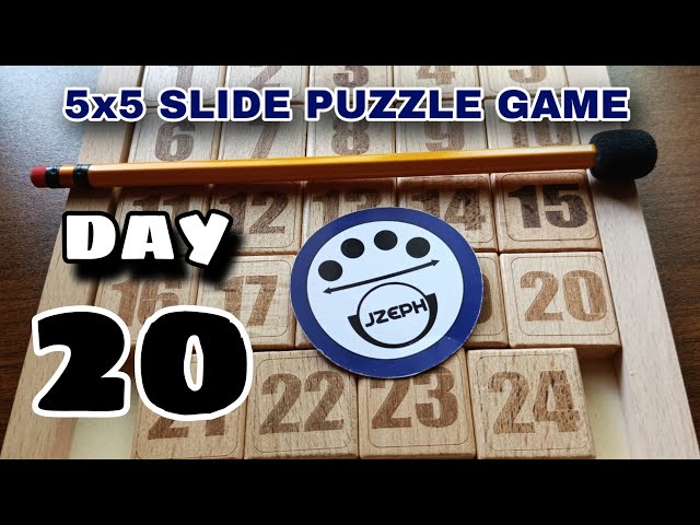 DAY 20 | 5x5 SLIDE PUZZLE NUMBERS GAME