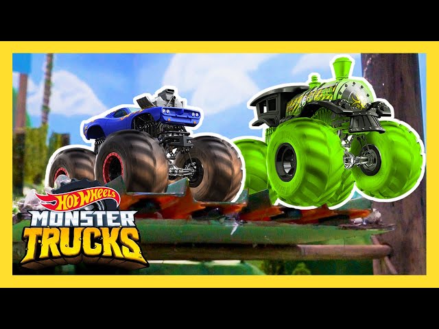 MONSTER TRUCK JUNGLE RACE! | Monster Trucks | @HotWheels