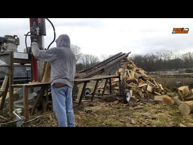 Splitting firewood