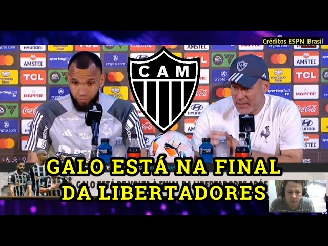 Scarpa e goleiro Éverson falaram e a coletiva com Milito e falaram do jogo dificel das dificuldes