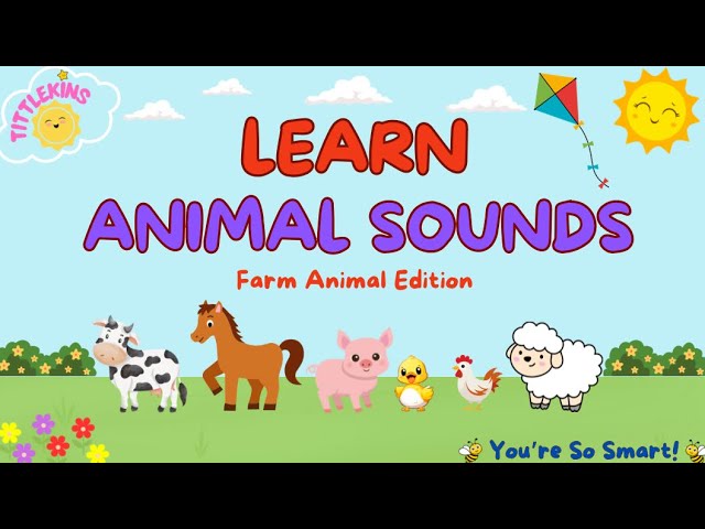 Learn Animal Sounds, ABC’s, Counting, Nursery Rhymes & More! #toddlerlearning #baby #tittlekins