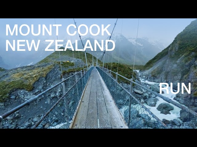 Virtual Run - Mount Cook in freezing rain and wind