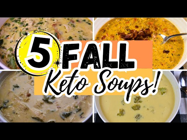 5 Fall Keto Soups | Low Carb Dinners | Fall Keto Meal Prep | Super Easy Fall Dinner Ideas