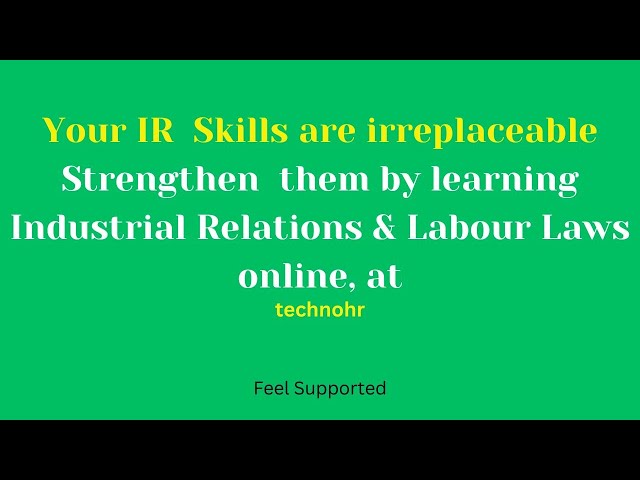 IR-Chapter-2(b) Industrial Conflicts -Classification of disputes