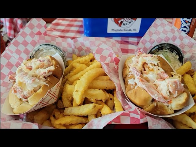 [4K] A Bite of Maine Seafood Restaurant, Virginia Beach, VA  (Lobster Roll, Lobster Chowder)🦞 😋