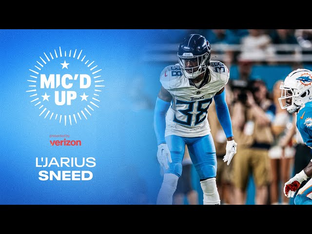 L'Jarius Sneed Mic'd Up at Dolphins | Tennessee Titans