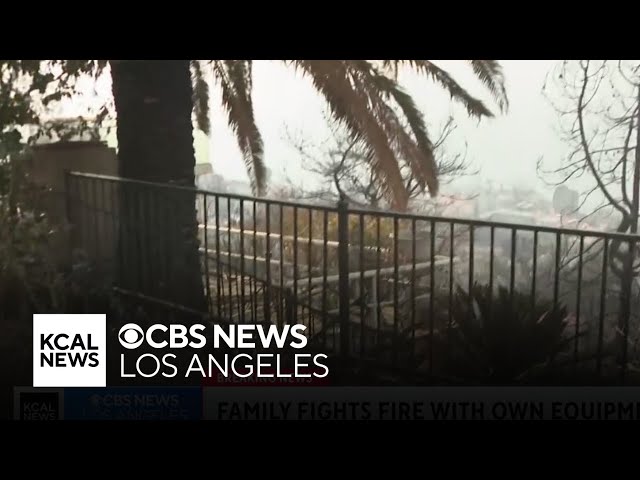 Pacific Palisades family fends off flames with their own firefighting equipment