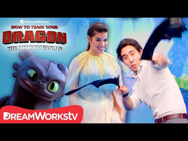 Toothless Dance Challenge ft Zach King & America Ferrera | HOW TO TRAIN YOUR DRAGON THE HIDDEN WORLD