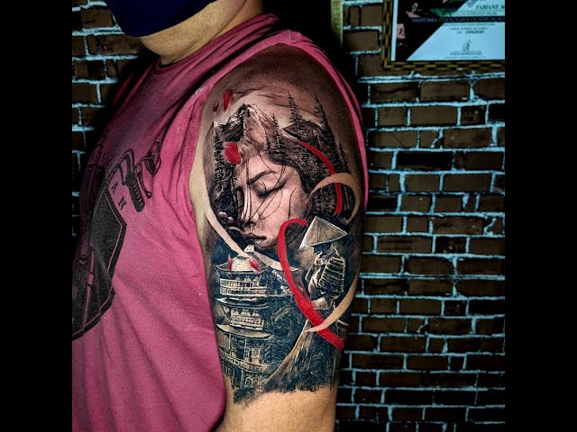 SAMURAI TATTOO Realistic, Timelapse