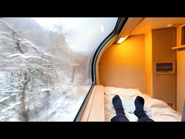 Winter Trip on Japan's Sleeper Train, the Sunrise Express | Tokyo to Izumo | 4K Travel Vlog