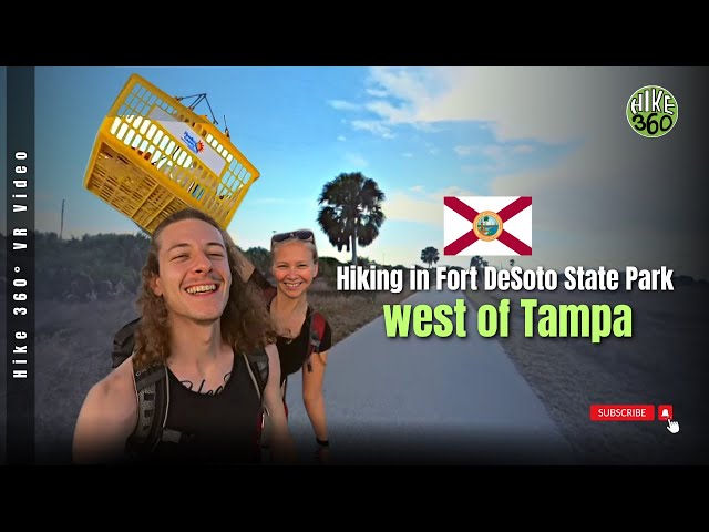 Hiking in Fort DeSoto State Park, west of Tampa, Florida (Hike 360° VR Video)