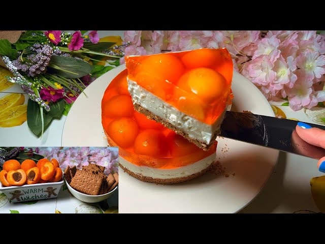 Cheesecake. Easy No-Bake Desserts | Sweet Cheese & Apricots \حلويات سهلة بدون خبز | جبنة حلوة ومشمش