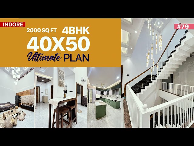 40X50 Luxury house Planning | East Facing House Design | 4BHK 2000 Sq Ft | Modern Elevation Design