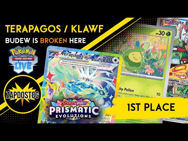 1st Place Terapagos ex Klawf Deck Is BROKEN With Budew! Prismatic Evolutions Meta (Pokemon TCG)