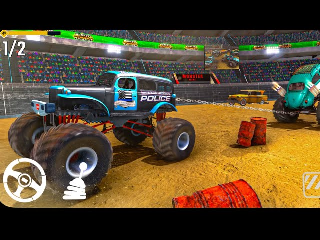 Police Monster Truck Impossible Driver #5 -Police Crash Demolition Derby - iOS/Android Gameplay