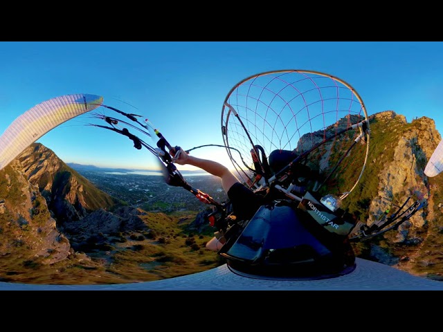 Squaw Peak paramotor sunset speed line 360 footage