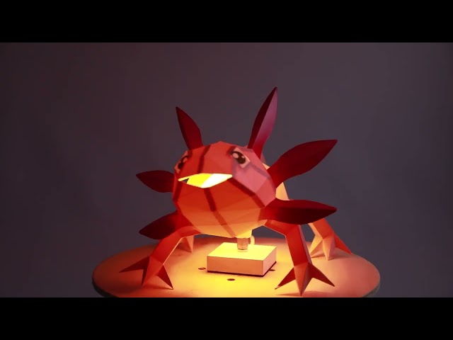 Illuminate Creativity with the Papercraft World 3D Papercraft DIY Lamp Shade - Axolotl