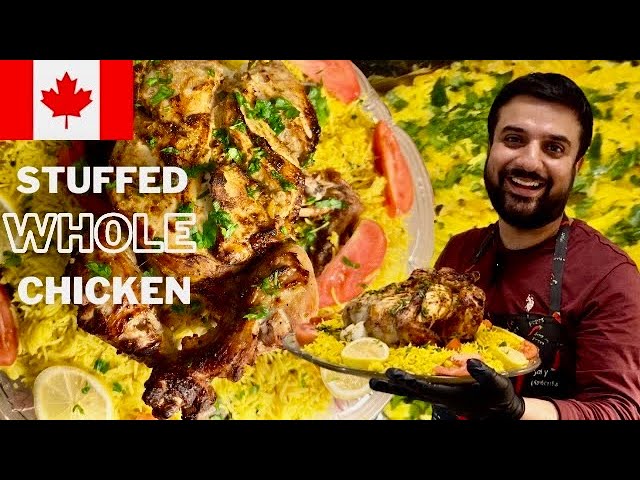 Air Fryer Whole Chicken Stuffed With Rice Recipe(Chatkhara Whole Chicken In Air Fryer)(Best Dinner)