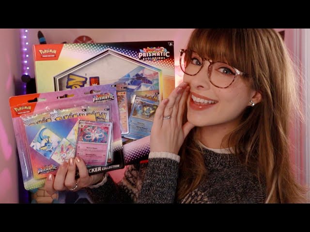 ASMR 💫 Prismatic Evolutions Eevee Hunt! ⟡ Whispery Pokémon Card Pack Opening ⟡ Relax & Fall Asleep