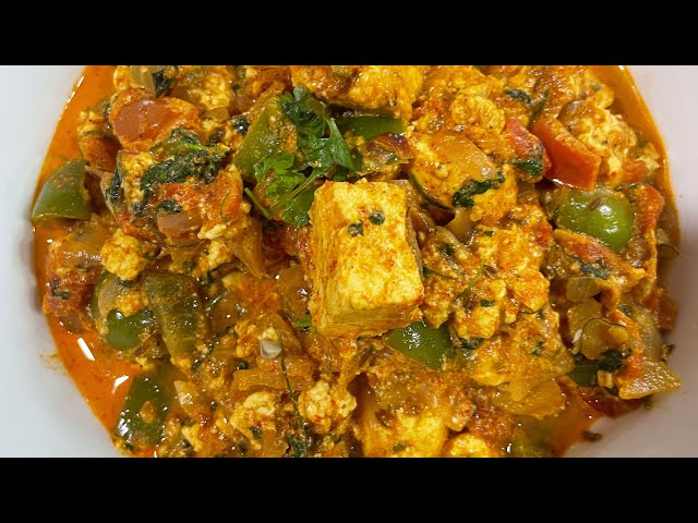 MASALA PANEER CAPSICUM CURRY recipe in telugu with English subtitles