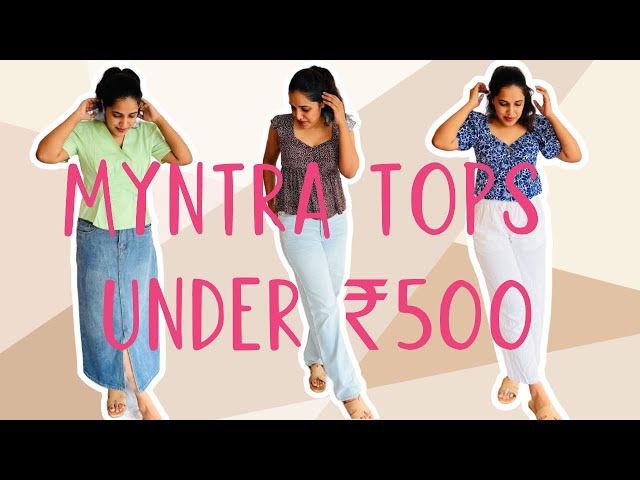 MYNTRA TOPS UNDER ₹500😍 | STARTING AT JUST ₹215😱 | MALAYALAM 🧿