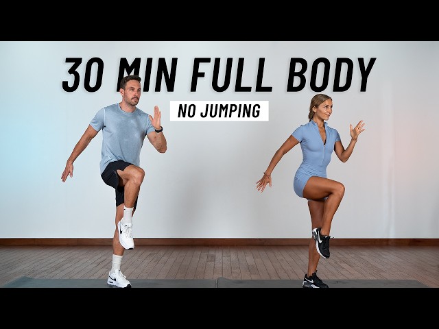 30 Min Full Body Workout - Cardio & Strength - No Jumping, No Equipment, No Repeat