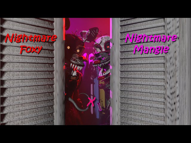 [SFM FNAF] Nightmare Foxy x Nightmare Mangle