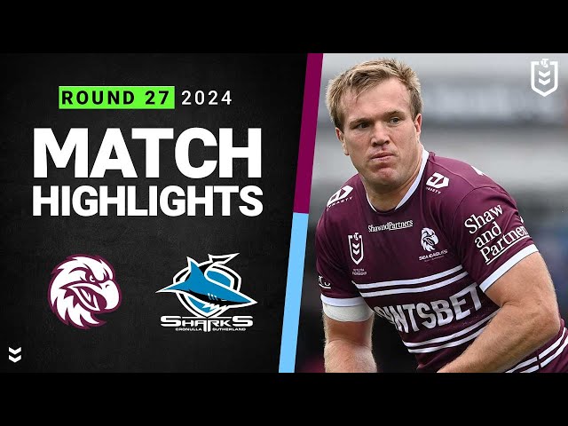 NRL 2024 | Sea Eagles v Sharks | Match Highlights