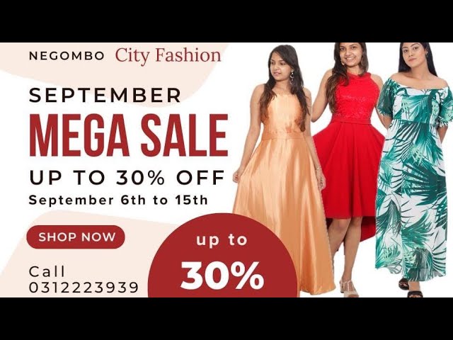 Mega Sale Alert at City Fashion Showroom @ Negombo