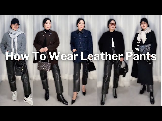 How To Wear Leather Pants | Outfit Lookbook Autumn Winter 2024 | Sanecyndy