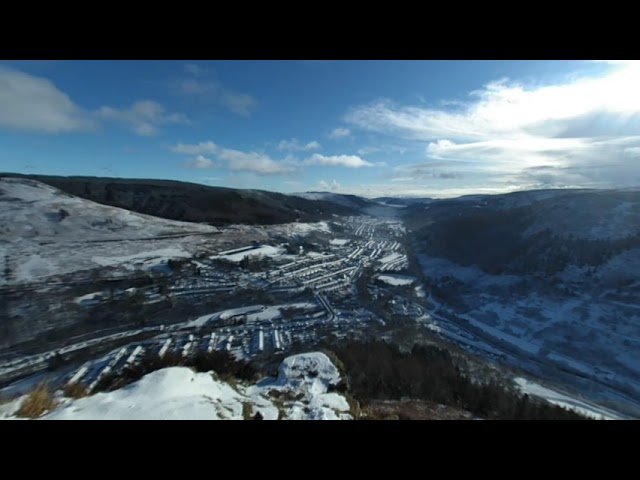 View from Pen Pych (Rhondda / Wales) in VR180 3D