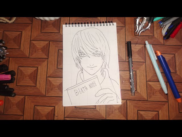 drawing of light yagami @LuckyArts-drawing