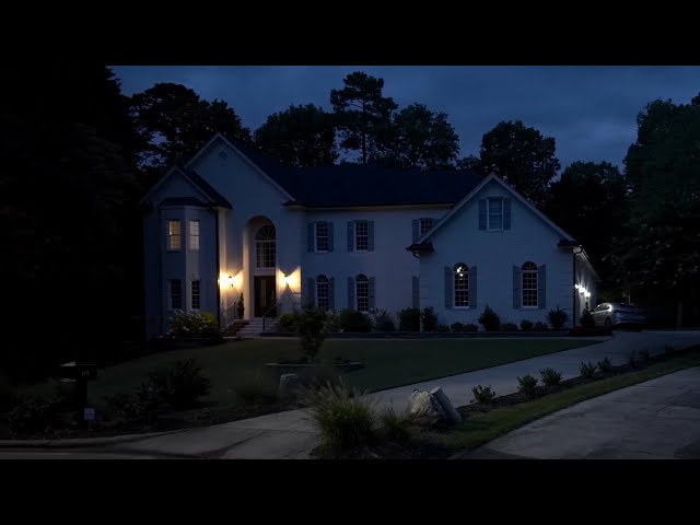 Walk Through American Neighborhood at Night with Cicadas | Nature Sounds for Sleep and Study