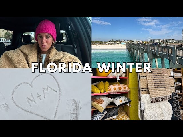 a florida winter vlog + snow day on the beach!!