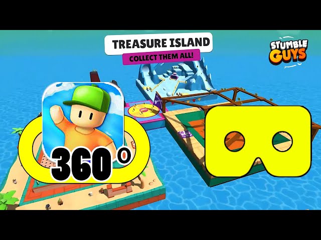 0.46 New Treasure Map 360° Gameplay | 360° Gameplay In Stumble Guys | 0.46 Update New Map Gameplay