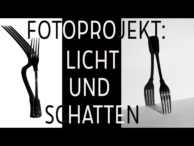 Spiel mit Licht und Schatten: Eine Gabel mit hartem Schatten fotografieren