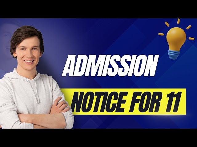 📢 Class 11 Admission Notice | Important Updates & Admission Guidelines 🎓📚 #youtube