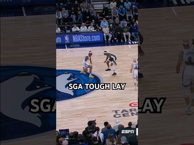 SGA keeps the dribble alive and gets to the rim for the tough finish