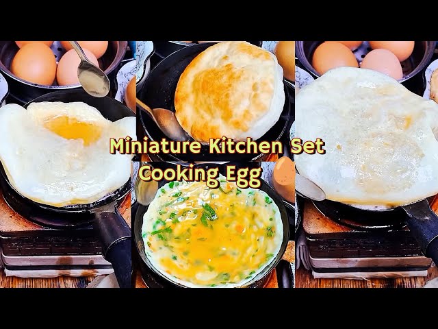 EGG 🥚 Bubble Asmr oddly satisfying cooking asmr | Miniature Kitchen kit Egg Recipes.