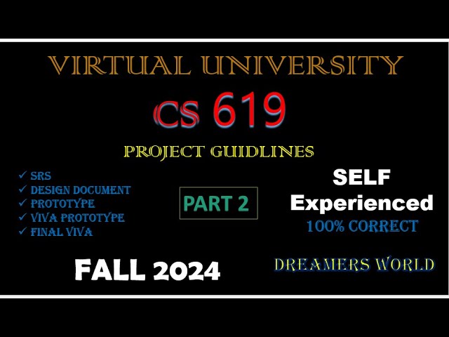 CS 619 final year project complete information | Prototype viva |Final Viva| final deliverable|2024