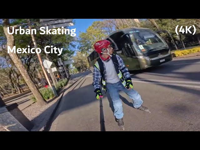 Trying Not To D1e | Beginner Rollerblader | Mexico City | 4K #inlineskating #rollerblading