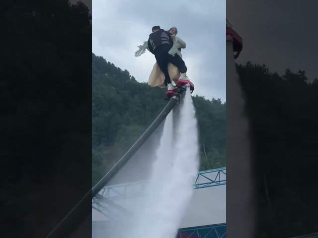 Flyboard ride is so fun 🤪😚✌️ #amusementpark #adventure #flyboard #bluesilver