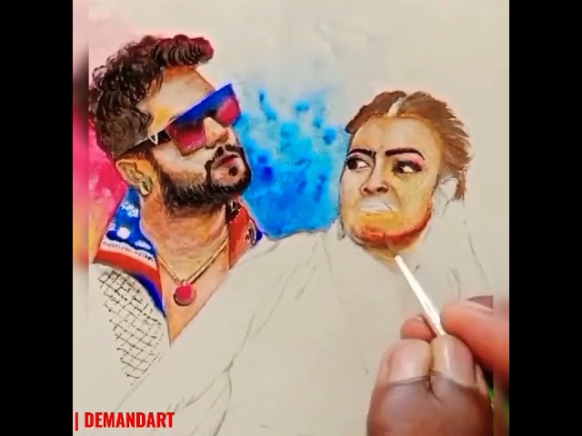 hamar bade pati #bhojpuriactress #painting #drawing #khesharilalyadav #viral  #shortsfeed #shorts