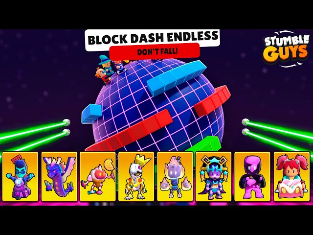 ALL NEW SKIN 0.78 vs New Map BLOCK DASH ENDLESS🔥 Stumble Guys