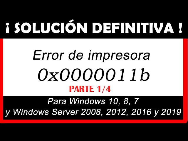 💥 ERROR 0x0000011b ✅ SOLUCIÓN Windows 10 no puede conectarse a la impresora COMPARTIDA en RED