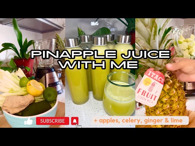 Pineapple Juice with Me | + apples, celery, ginger & lime/lemon