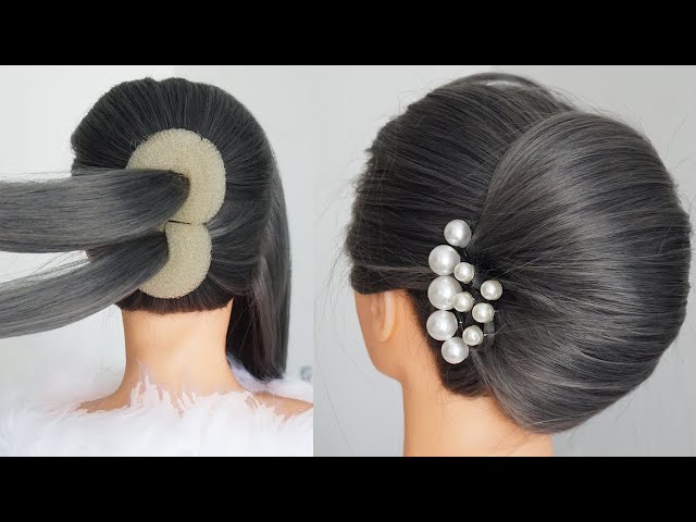 Easy French Bun Hairstyle For Beginners - DIY French Roll Hairstyle