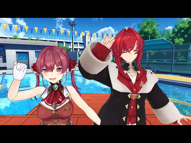 【VR180】宝鐘マリン＆アンジュ・カトリーナ「III」Full【MMD】@HoushouMarine @AngeKatrina