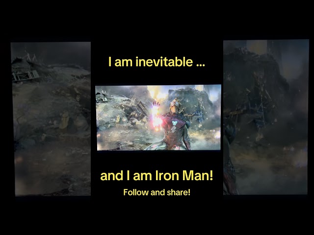 I am Iron Man! #marvel #ironman #tonystark #robertdowneyjr #avengers #endgame #movie #movies